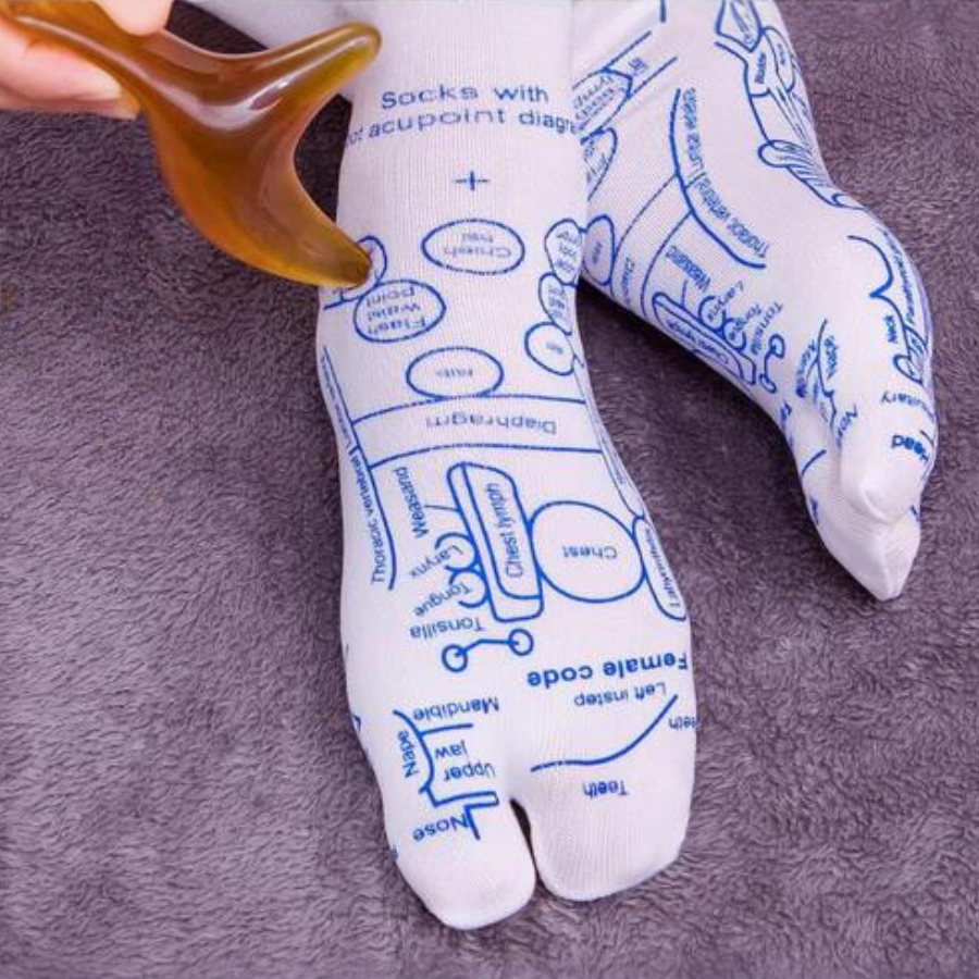 SoleToes Reflexology Chart Socks