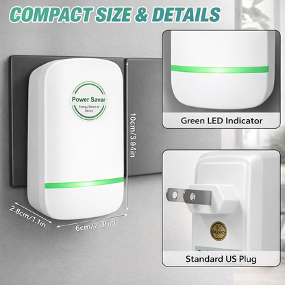 Enerluxe - Energy Saver Plug-In Power Box 90–250V Input Range