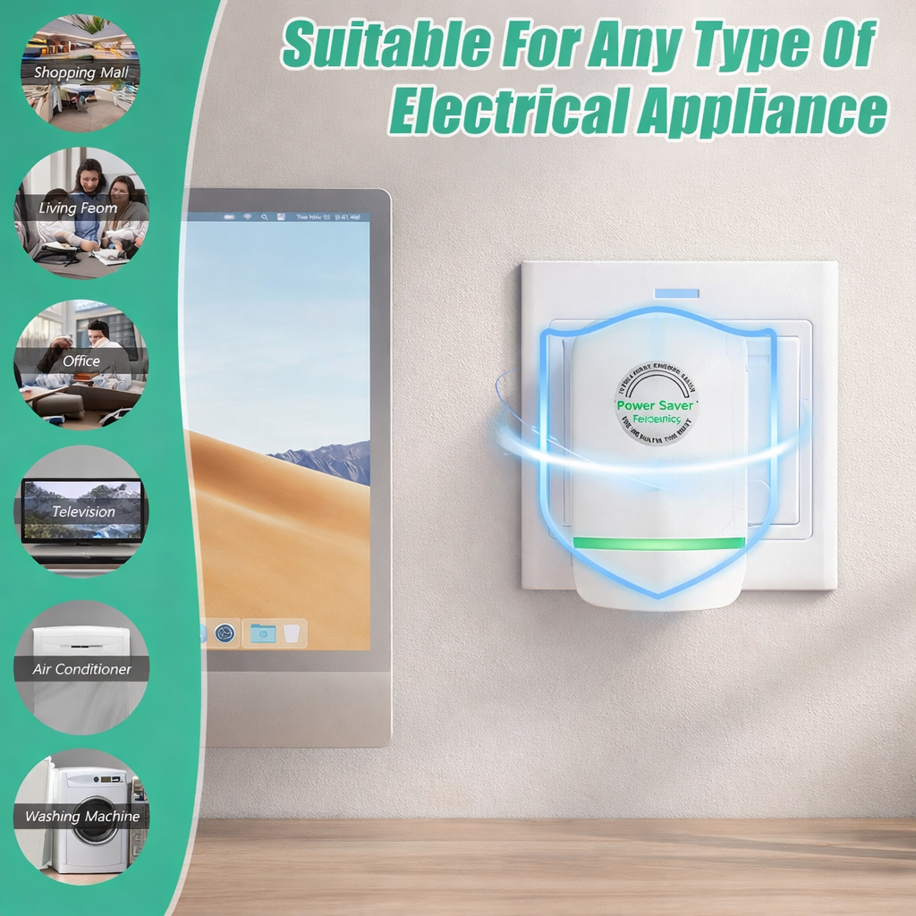 Enerluxe - Energy Saver Plug-In Power Box 90–250V Input Range